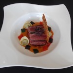  Black Onyx featured at Blue Grill, Yas Island Rotana. Black Onyx Beef Flat Iron, Tortellini of Courgette 