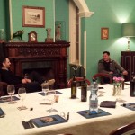 The famous Homestead dining room. From left to right Andy Kunze (Vic's Meat), Chef Lennox Hastie (Firedoor), Chef Brendan Fong (Mr. Wongs) Darren ORourke (Victor Churchill)