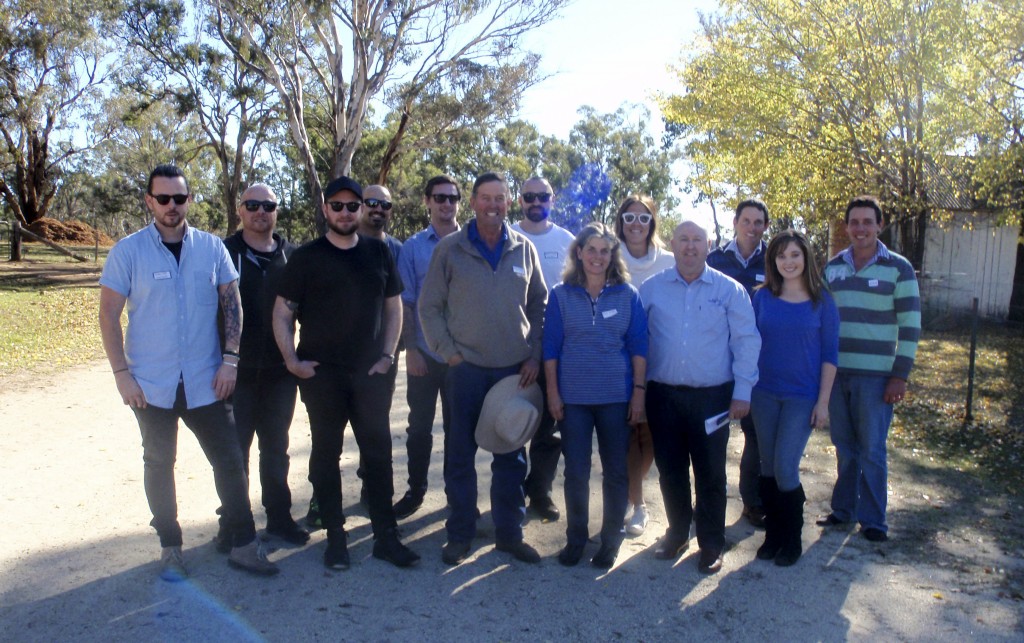 From L to R, this is: Jordan Toft from Coogee Pavilion, Tony Panetta from International Convention Centre Sydney, Clayton Wells from Automata, Richard Ptacnik from Otto, Robert Cockerill from Bennelong, Steve Fittler from Karaola, Andy Kunze from Vics Meat, Elise Fittler from Karaola, Jacqui Challinor from Nomad, Trevor Sticklen from Rangers Valley, Adam Fittler from Karaola, Abby Fittler from Karaola and Blair Wolfendan from Karaola.